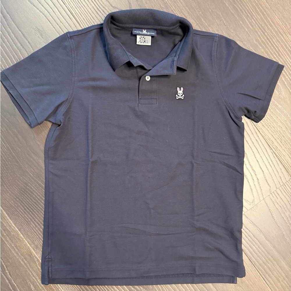 Psycho Bunny Charcoal Polo with Iconic Logo size 3